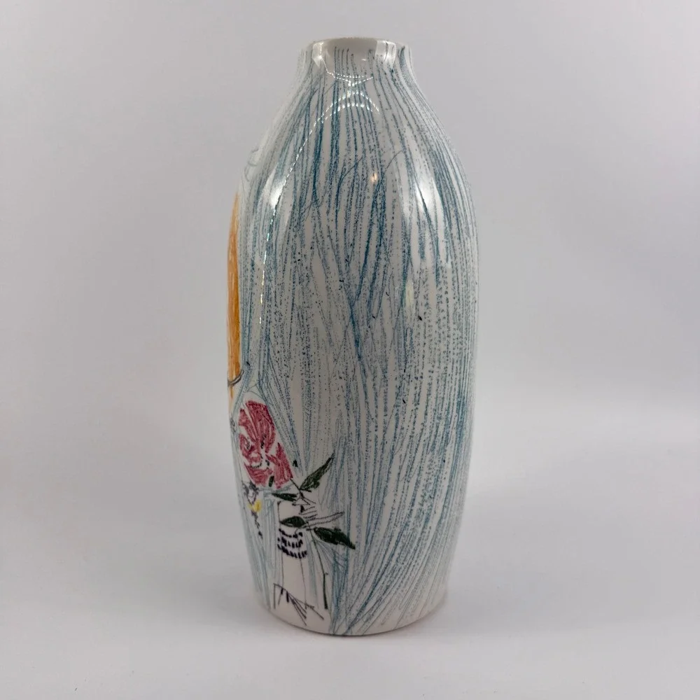 Vintage Milvia Scarpa Quadrifoglio Italy Ceramic Girl Face Vase MCM
